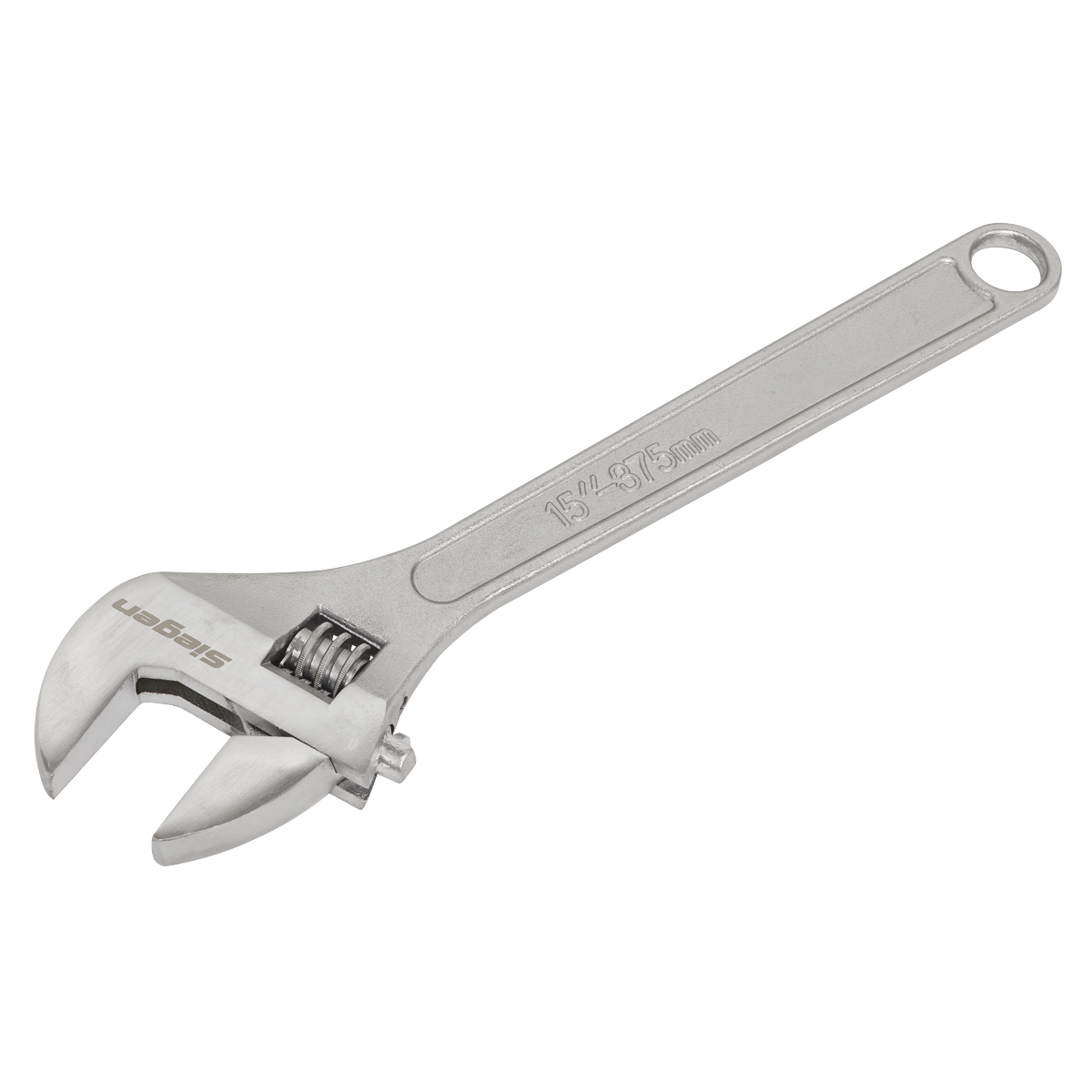 Sealey Adjustable Wrench 375mm Chrome Plated Heat Treated Steel 43mm Capacity