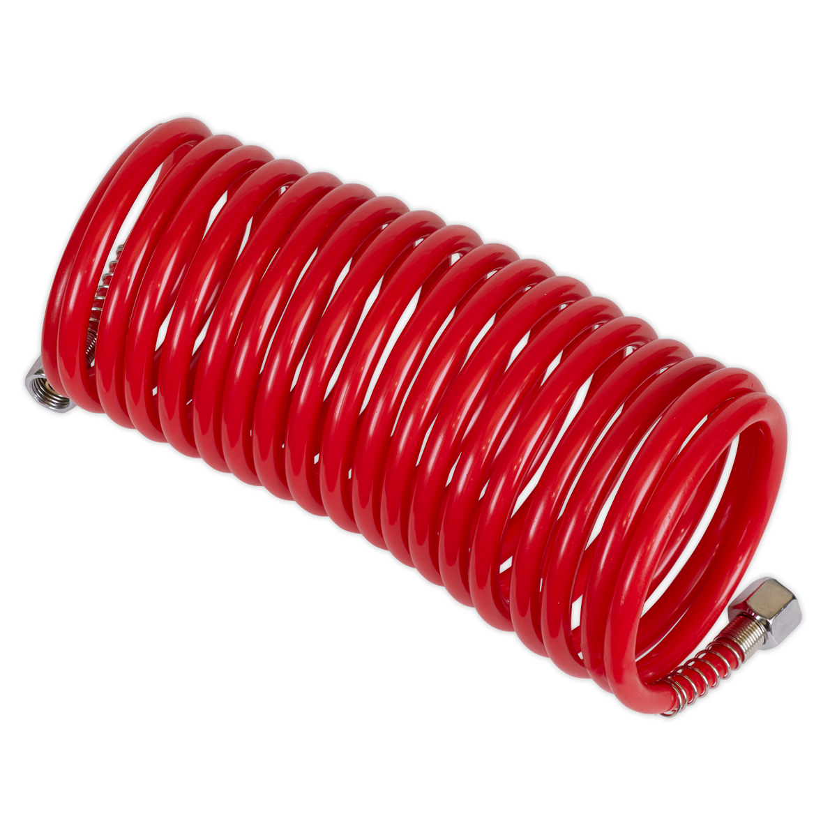 Sealey 5m Coiled Air Hose Ø5mm with 1/4" BSP Unions for Tidy Workspace