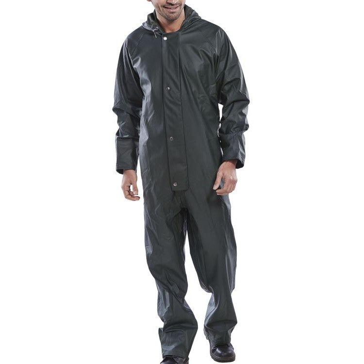 Beeswift Super B-Dri Coverall Waterproof Hooded Zip Front Elastic Cuffs