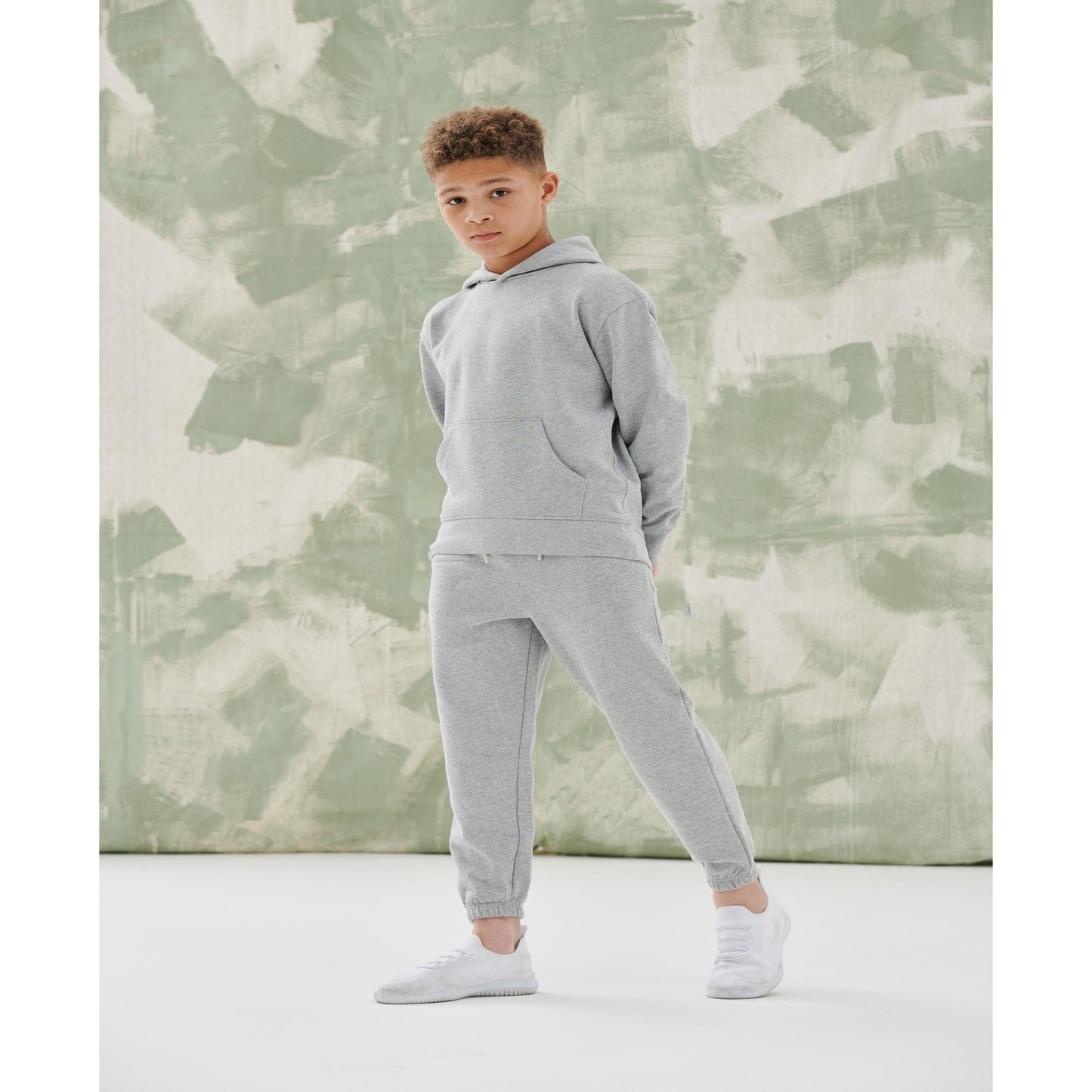 Sf Minni Kids Slim Fit All-In-One Loungewear with Front Zip and Kangaroo Pocket