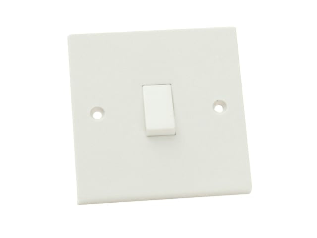 SMJ 1-Gang Light Switch 1-Way Trade Pack White Plastic Interior Use