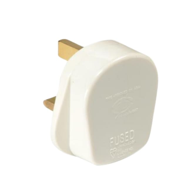 SMJ 13A White Fused Heavy-Duty Plug Pack of 20 BS 1363/A Compliant