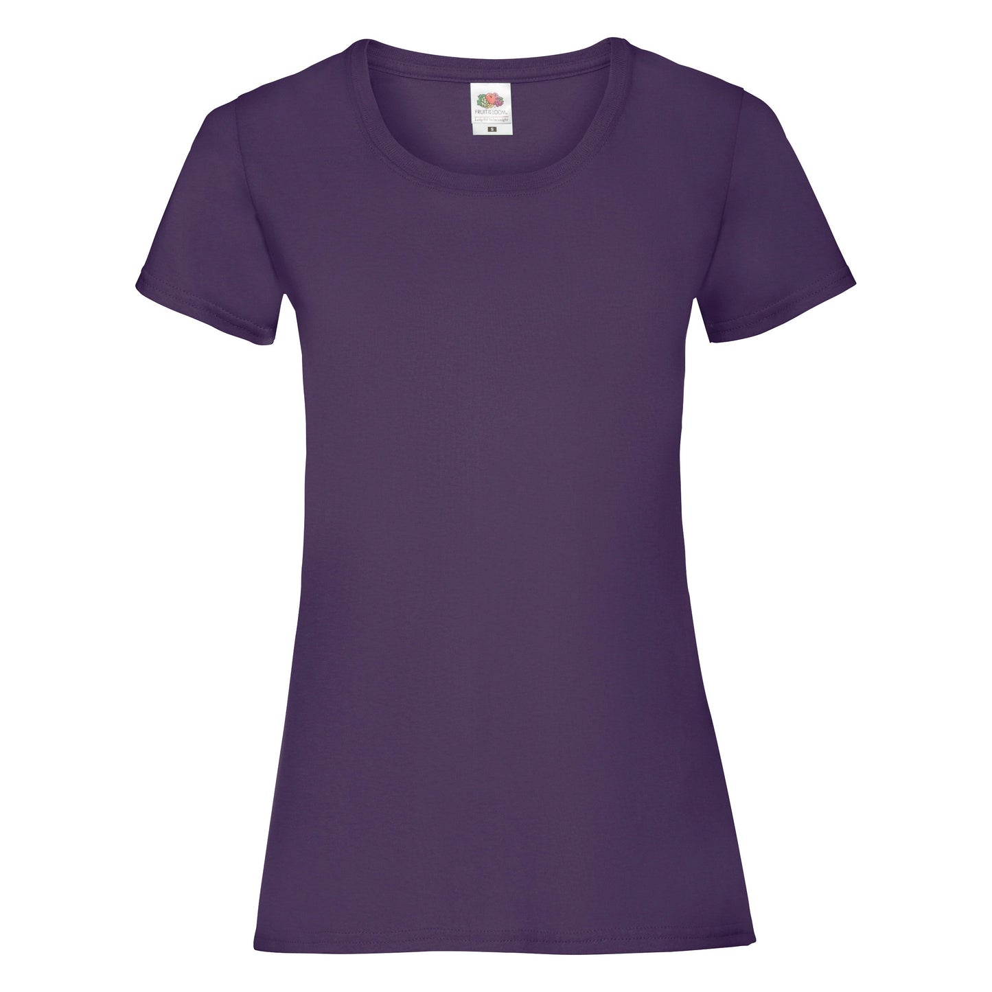 Fruit Of The Loom Women's Valueweight T-Shirt Purple Cotton Crew Neck XS-2XL