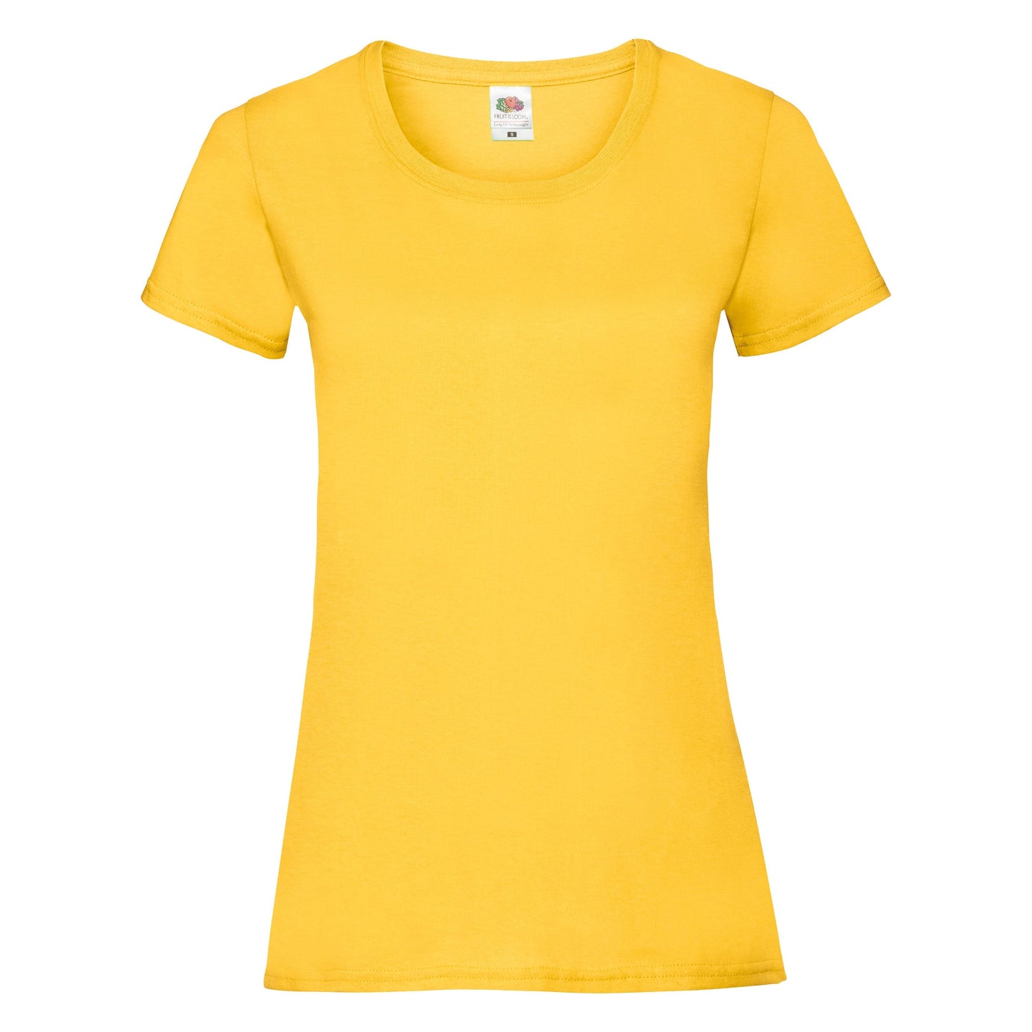 Fruit Of The Loom Women's Valueweight T-Shirt Sunflower Cotton Crew Neck
