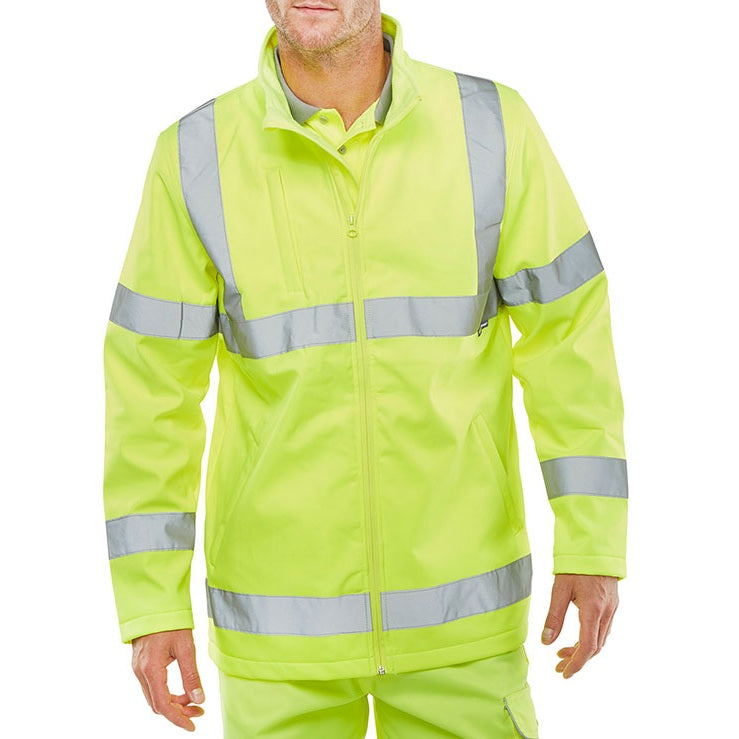 Beeswift EN20471 Soft Shell Jacket High Visibility Workwear Safety Clothing