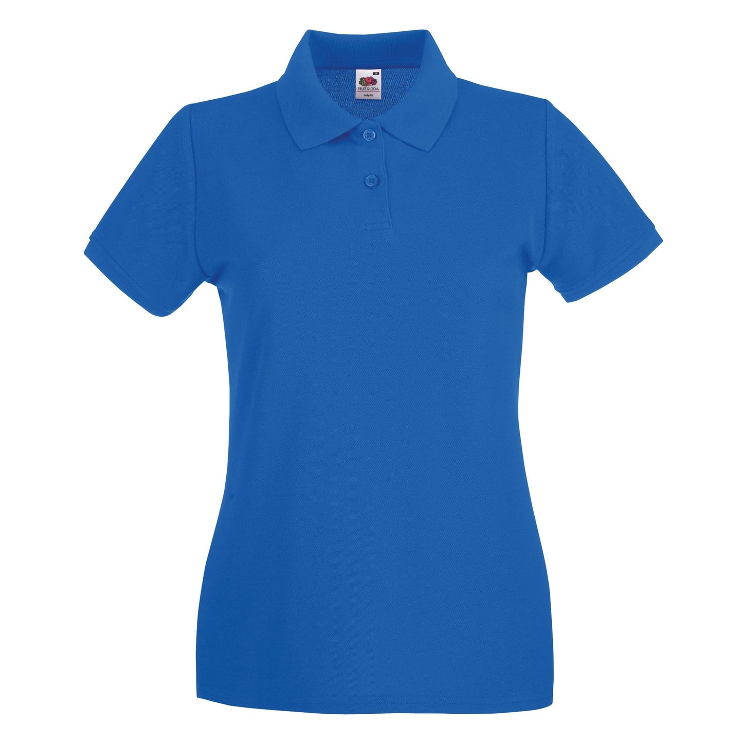 Fruit Of The Loom Women's Premium Polo Shirt Royal Blue Feminine Fit 100% Cotton