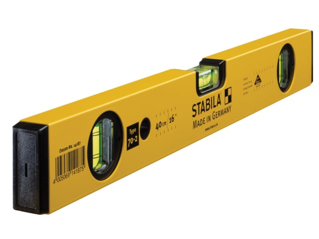Stabila 70-2-60 Double Plumb Spirit Level 60cm 3 Vials Accurate Measurement