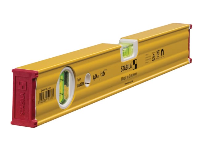 Stabila 80 ASM Magnetic Spirit Level 40cm with Strong Rare-Earth Magnets