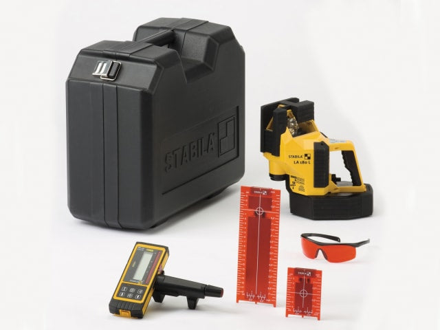 Stabila LA 180 L Multi-Line Laser Level with Auto Alignment and Receiver