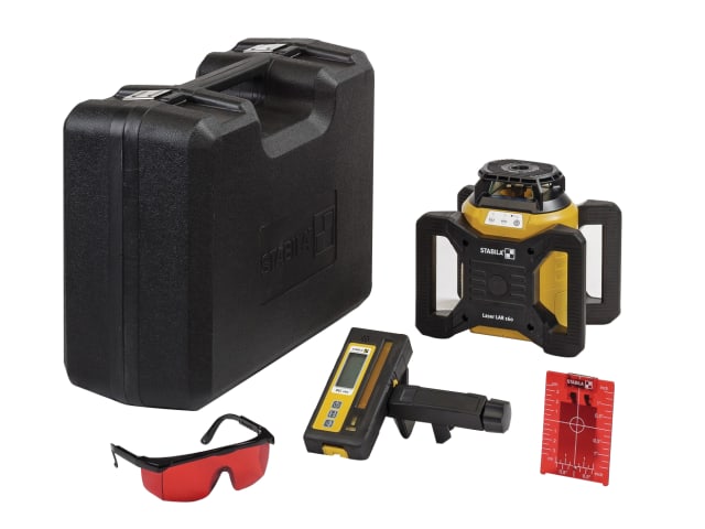 Stabila LAR 160 Rotation Laser Set 5Piece Self-Levelling IP65 Accuracy ±0.1mm/m