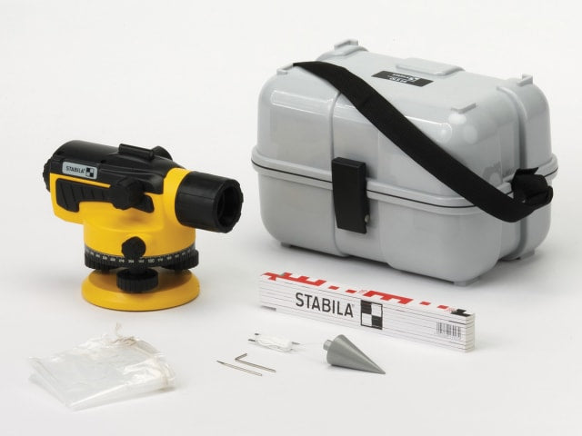 Stabila OLS 26 Optical Level 26x Magnification IP54 with Carry Case & Tools