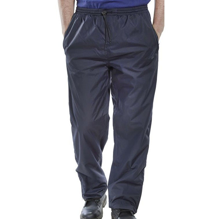 Beeswift Navy Blue Springfield Trousers Lightweight Breathable Waterproof EN343
