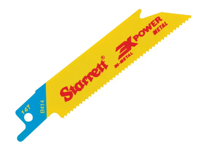 Starrett B414-5 Bi-Metal Reciprocating Blades 100mm 14 TPI Pack of 5
