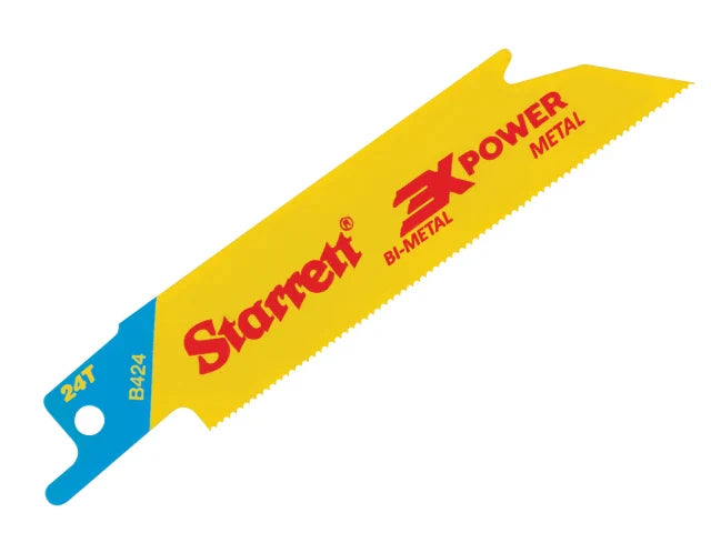 Starrett B424-5 Bi-Metal Reciprocating Blades 100mm 24 TPI Pack of 5