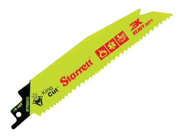 Starrett BTR6610-5 Bi-Metal King Cut Demolition Blades 152mm 6-10 TPI Pack of 5