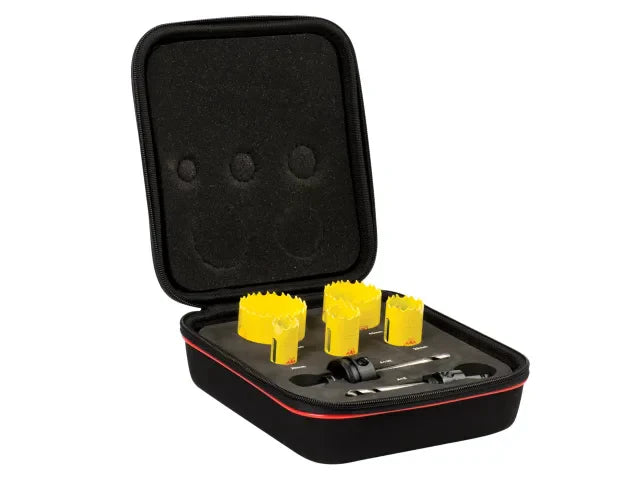 Starrett KDC05021 7 Piece Deep Cut Bi-Metal Electrician's Holesaw Kit