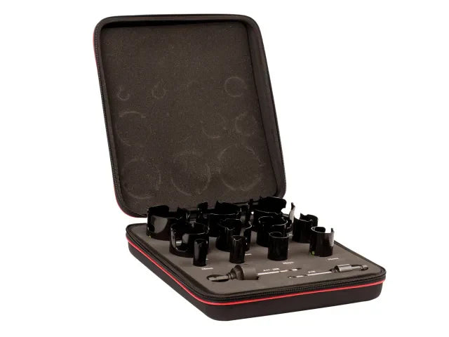 Starrett KMP11021 13 Piece TCT Holesaw Kit for Wood, MDF, Plastics, Tiles