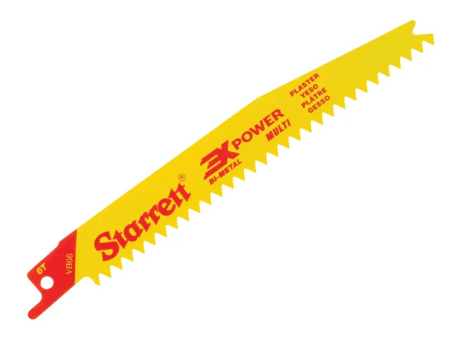 Starrett VB66-5 Bi-Metal Reciprocating Saw Blades for Plasterboard 152mm Pack 5