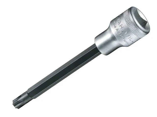 Stahlwille Xtra Long T60 TORX Bit Socket 1/2in Drive Chrome Steel 140mm