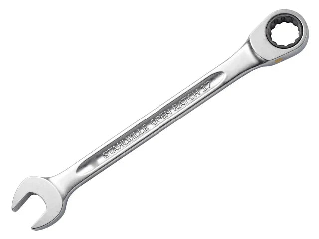 Stahlwille 17F 8mm Ratchet Combination Spanner 72 Teeth Chrome Alloy Steel