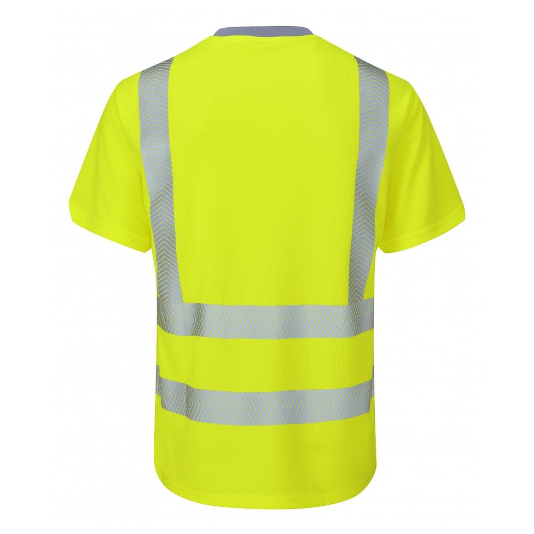 Leo Workwear EcoViz Performance+ Hi-Vis T-Shirt Lightweight UV Protection S-6XL