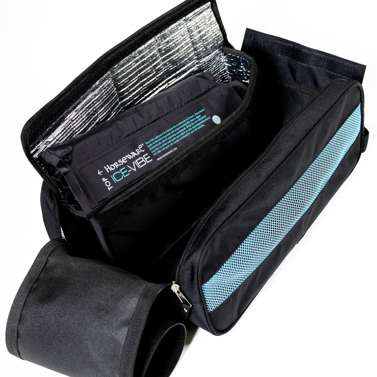Horseware Ireland Ice-Vibe Leg Wraps #colour_black-aqua