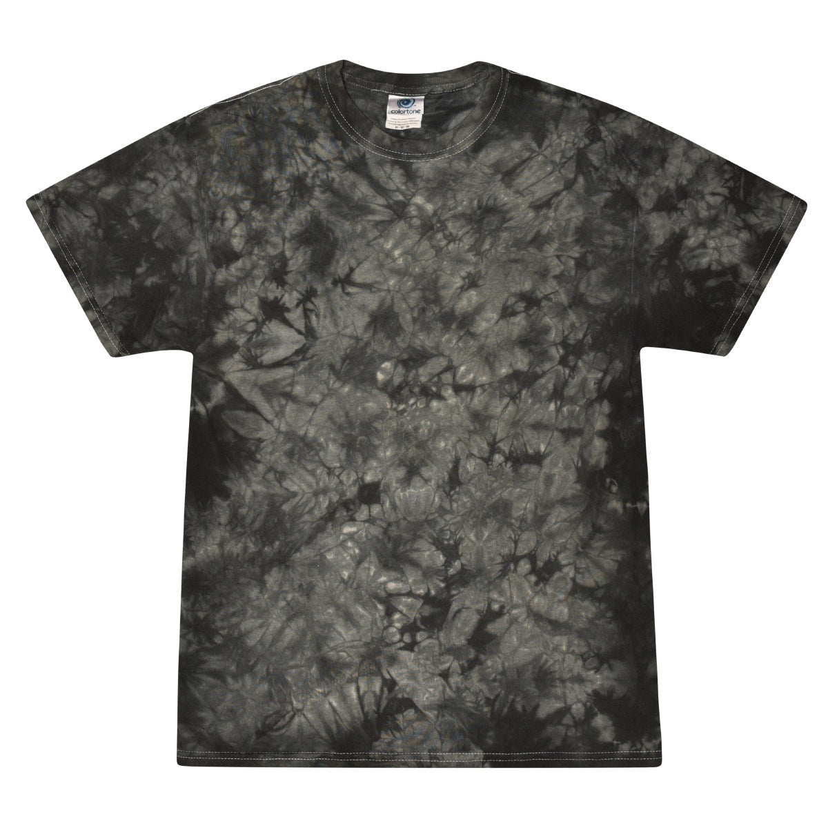 Colortone Tie-Dye Shirt Crystal Black Hand-Dyed 100% Cotton S-2XL