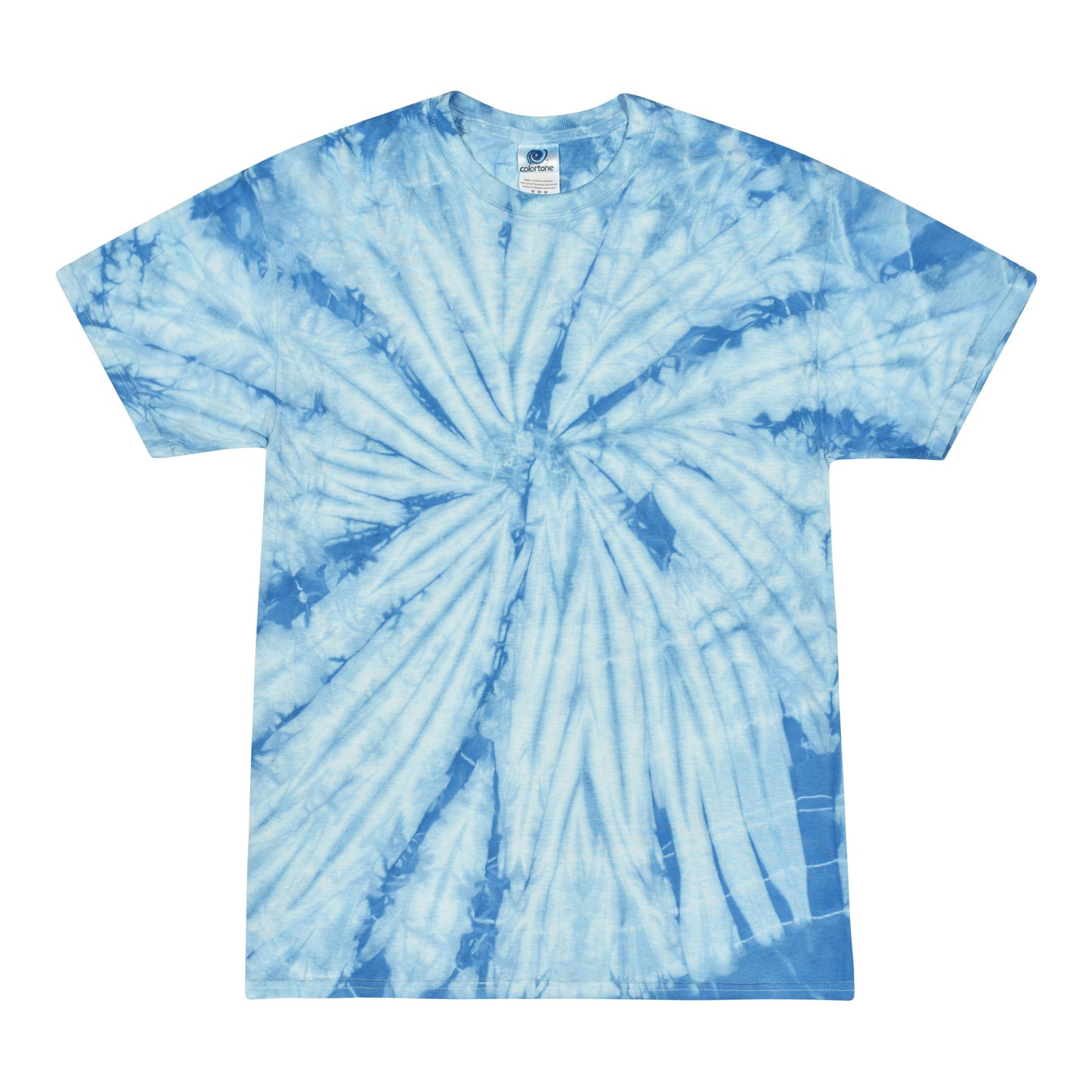 Colortone Spider Baby Blue Tie-Dye Shirt 100% Cotton Unique Design S-2XL