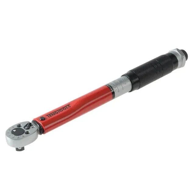 Teng 1492AG-E Torque Wrench 1/4in Drive 5-25Nm Ratchet Satin Finish Rubber Grip