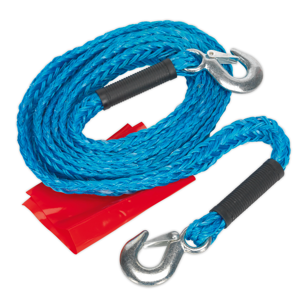 Sealey TH2002 Tow Rope 2000kg Capacity 4m Heavy-Duty with Metal Hooks