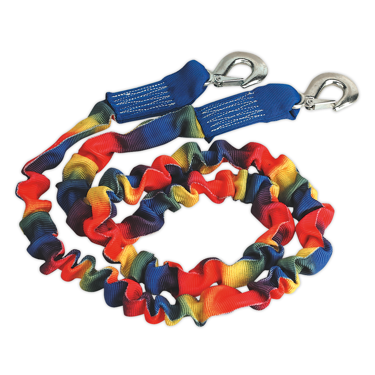Sealey Tow Rope 3000kg Capacity Elasticated Webbing Heavy-Duty Hook Sleeves