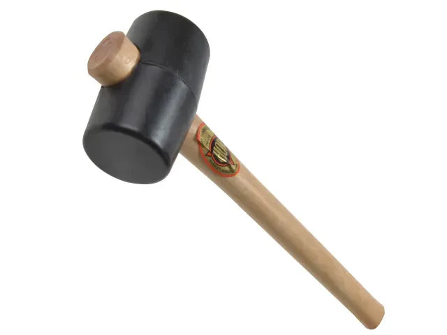 Thor 952 Black Rubber Mallet 54mm 310g One-Piece Design for DIY and Garden