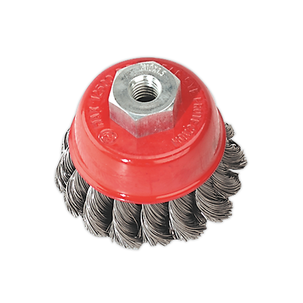 Sealey Twist Knot Wire Cup Brush 65mm M10 Heavy Duty Rust Removal Tool