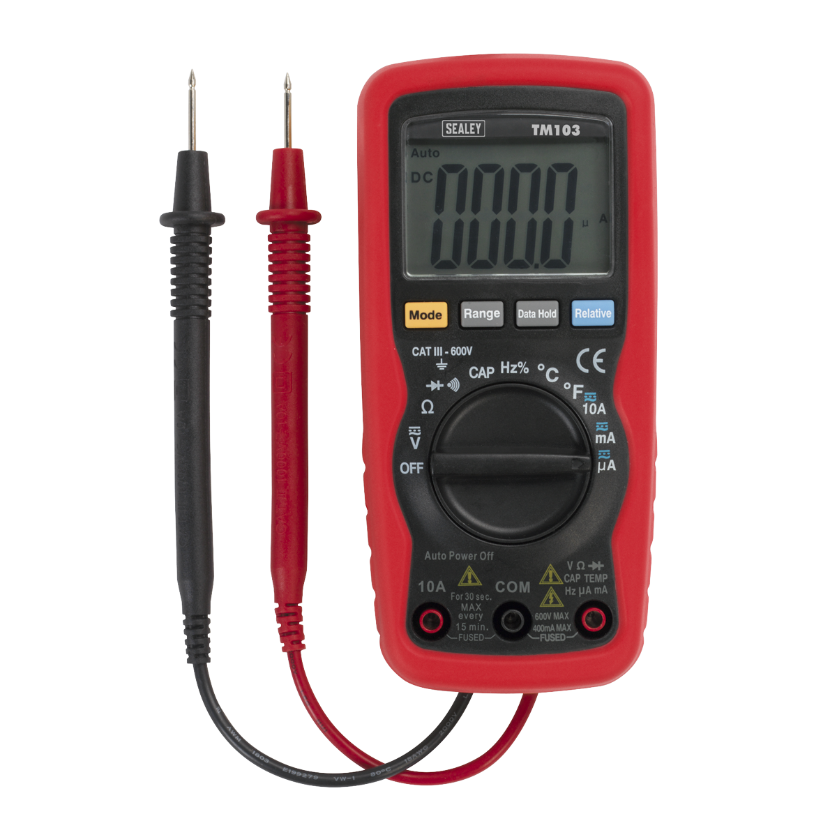 Sealey Professional Auto-Ranging Digital Multimeter 11-Function CAT III 600V