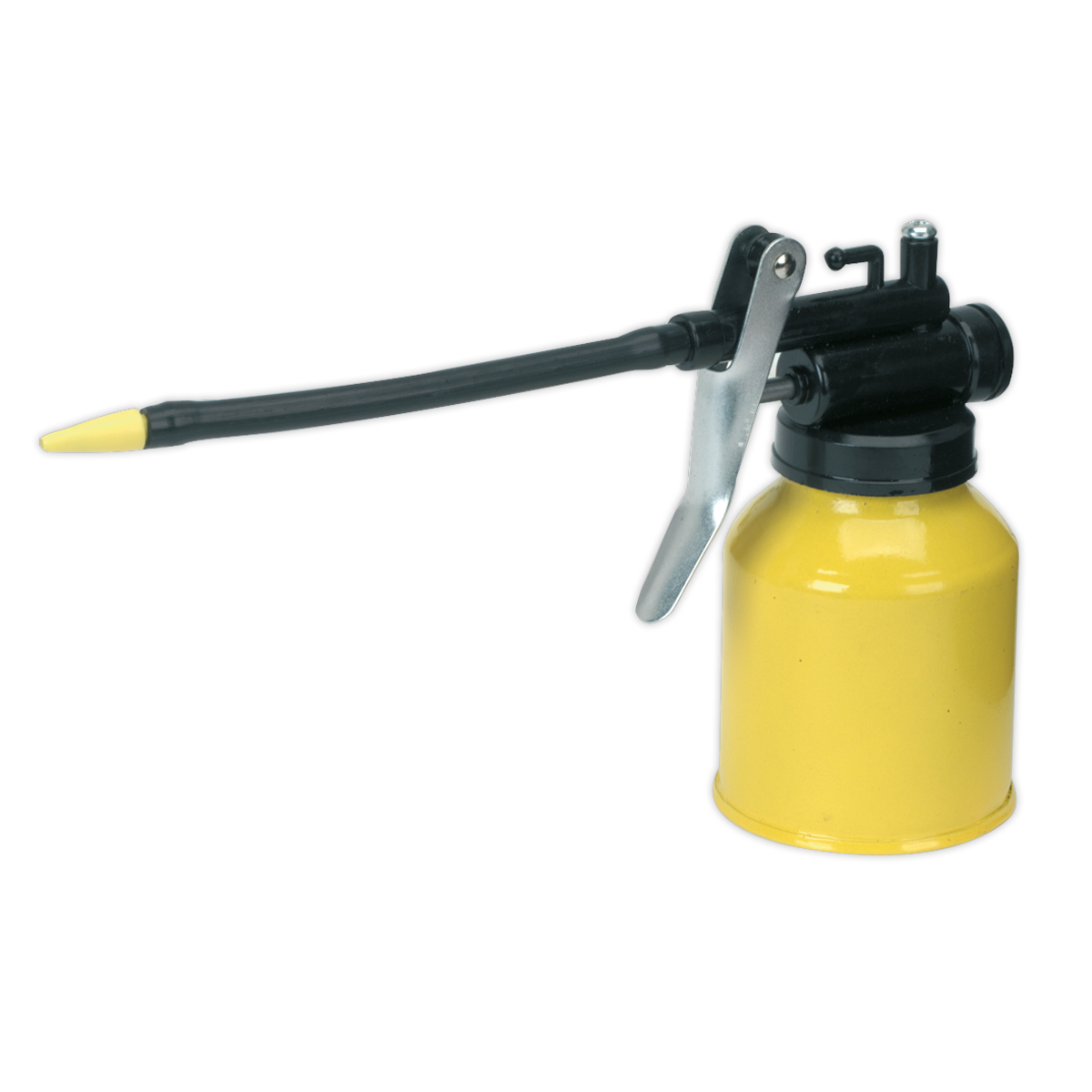 Sealey 180ml Oil Can Metal Flexible Spout Trigger Action High Pressure Spray