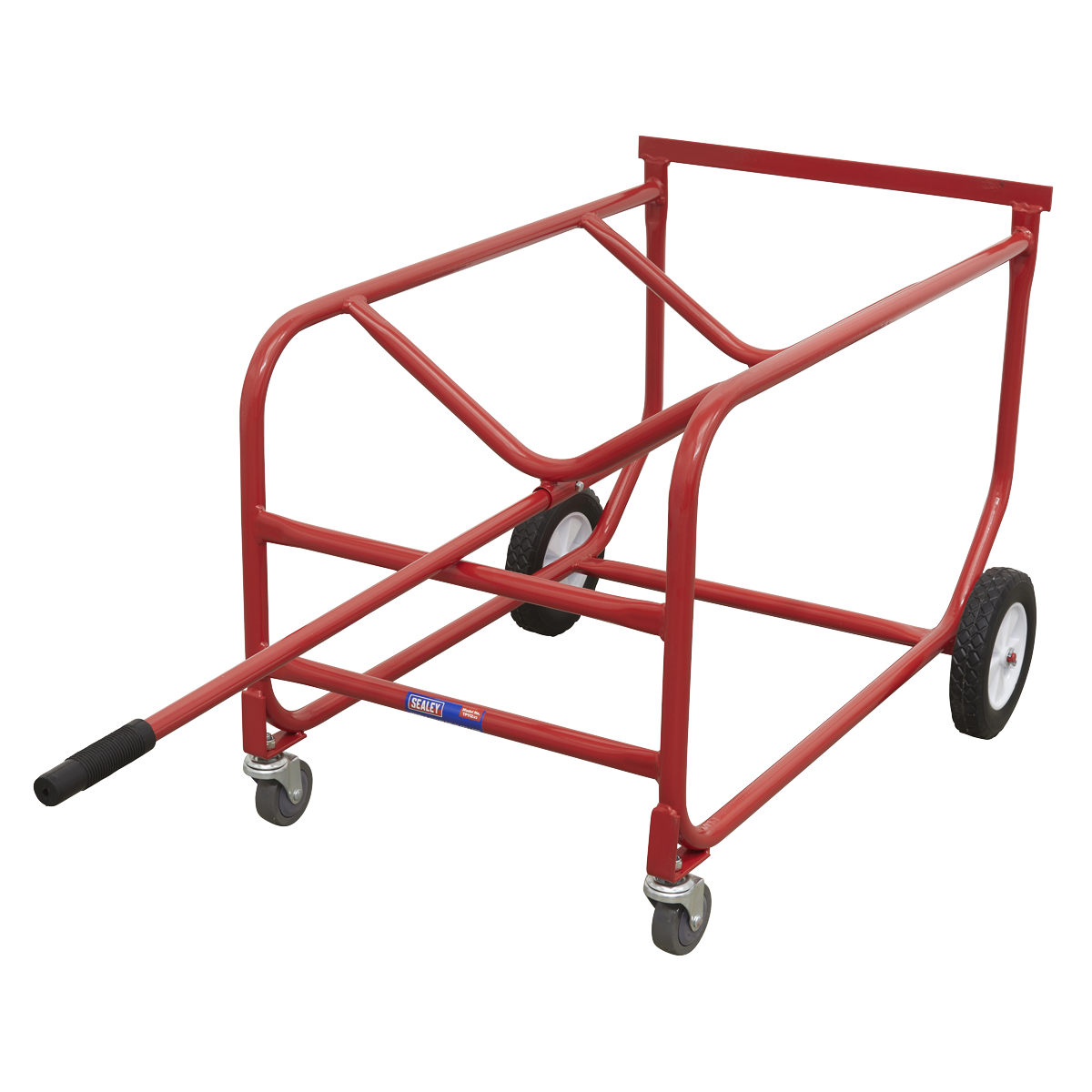 Sealey Mobile Drum Stillage for 205L Drums with Rubber Tyres and Handgrip