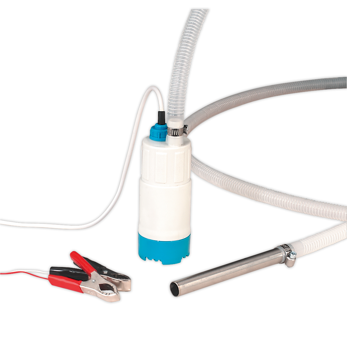 Sealey 12V Low Voltage Submersible Transfer Pump for Diesel and Water