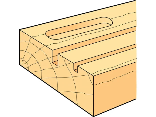 Trend 2/01 1/4 TCT Single Flute Cutter 1.5mm x 6.0mm for Grooving & Morticing