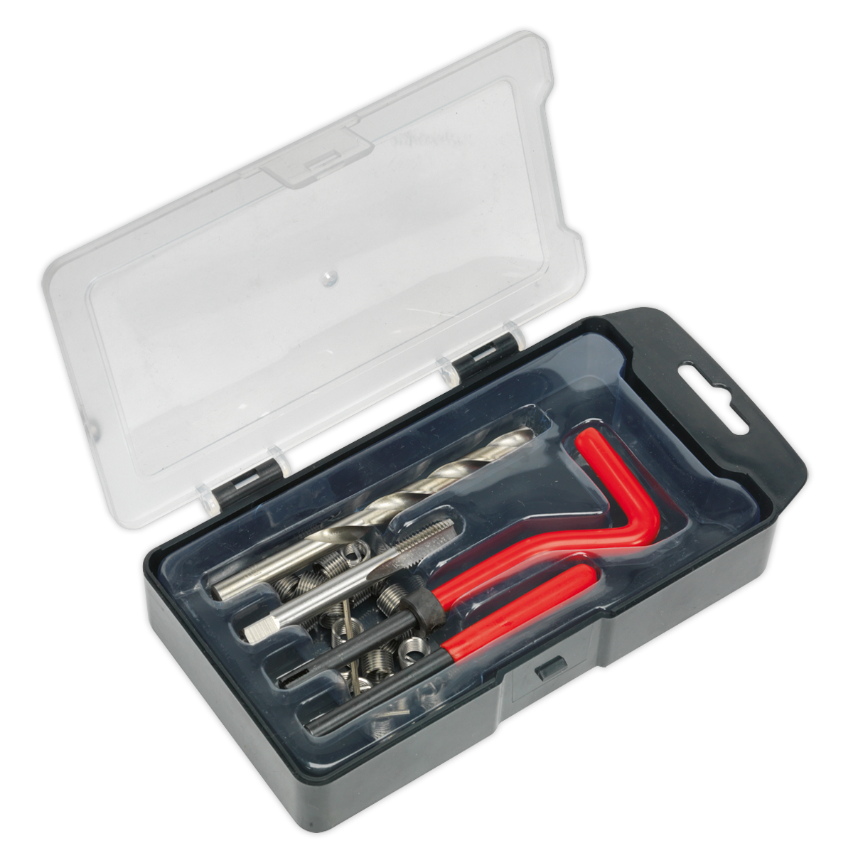 Sealey M8 x 1.25mm Thread Repair Kit for Soft Metals with Inserts and Tools
