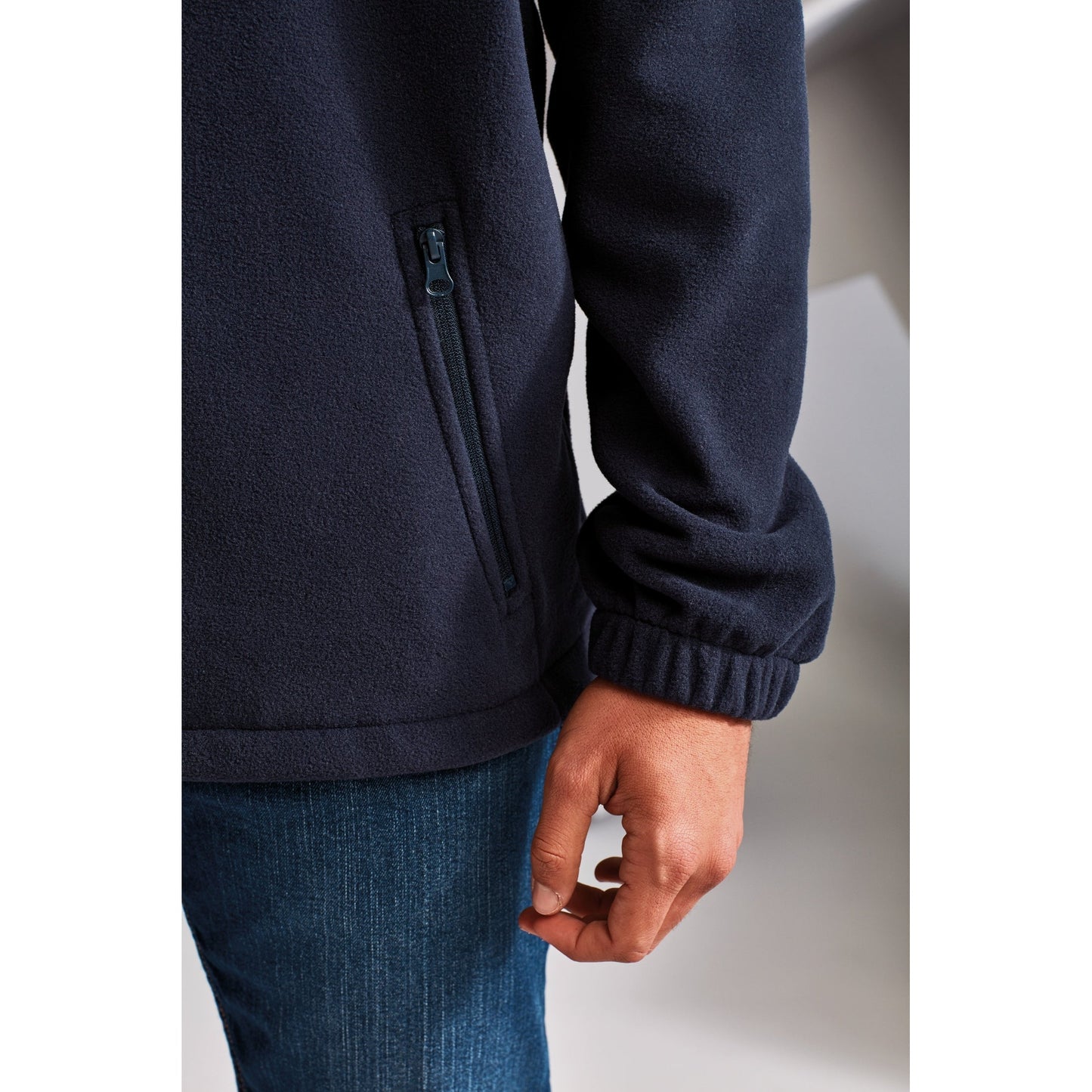 2786 Full-Zip Fleece Jacket Warm Comfortable Cadet Collar Zipped Pockets
