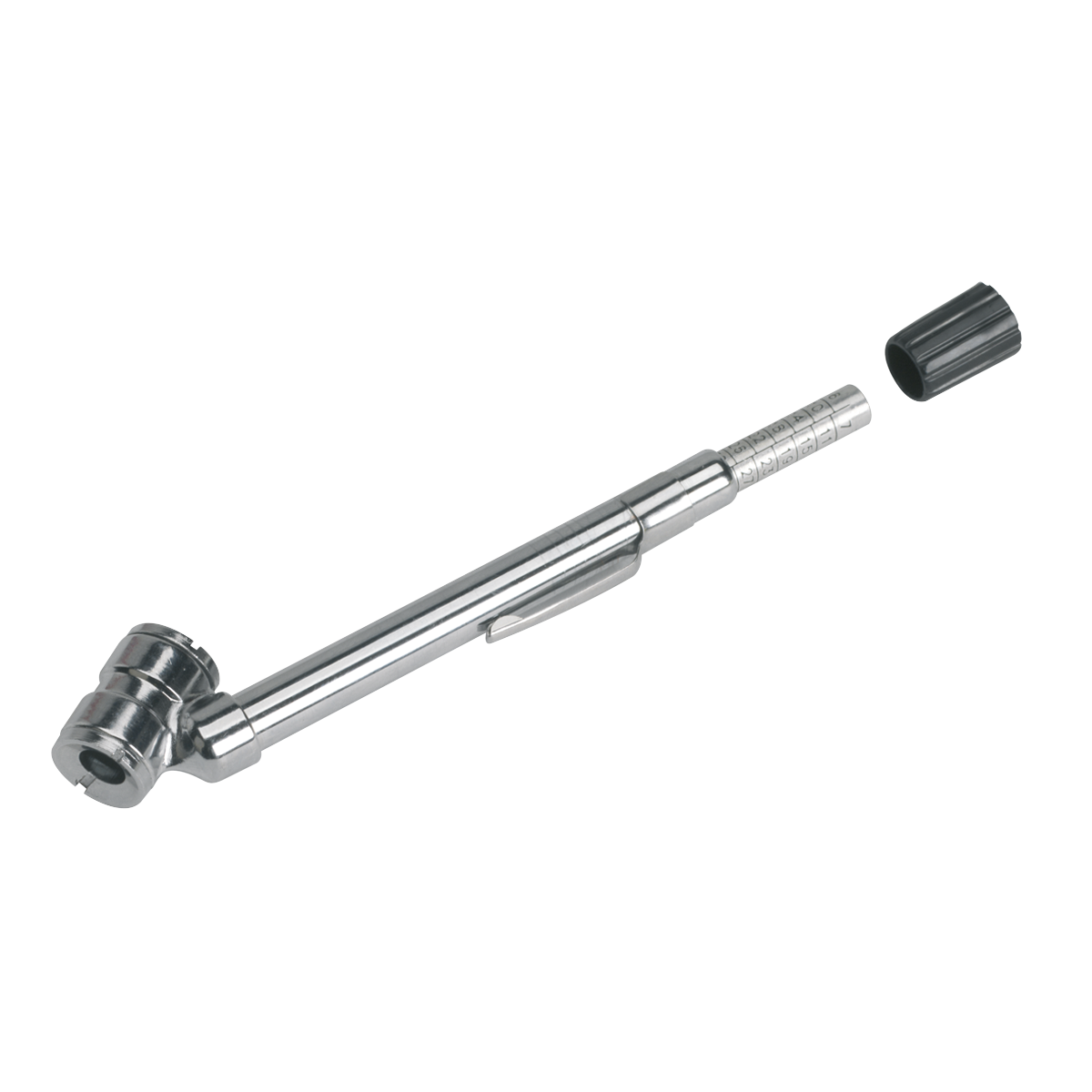 Sealey Deluxe Tyre Pressure Gauge 6-50psi with Pocket Clip and Valve Tool