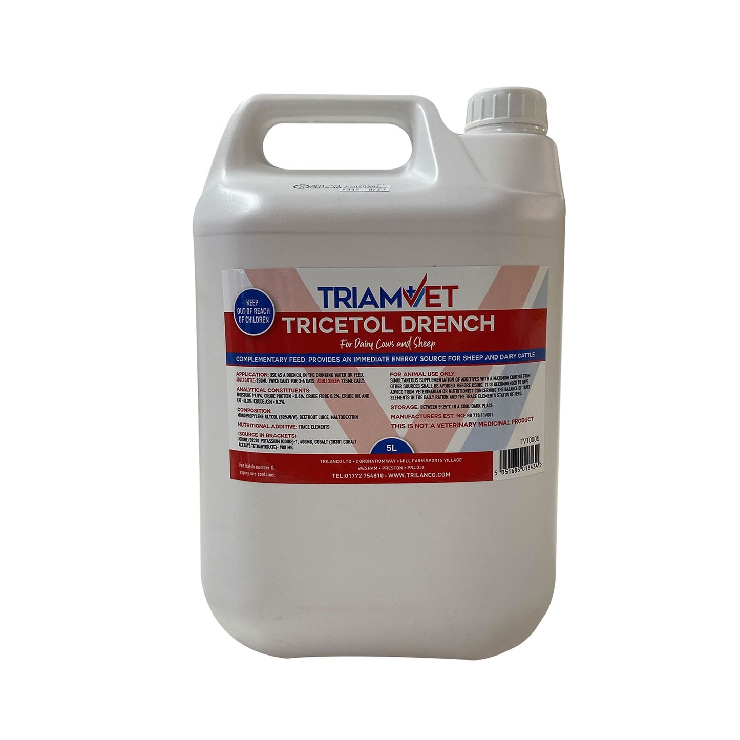 Triamvet Tricetol Drench Energy Supplement for Dairy Cows and Sheep