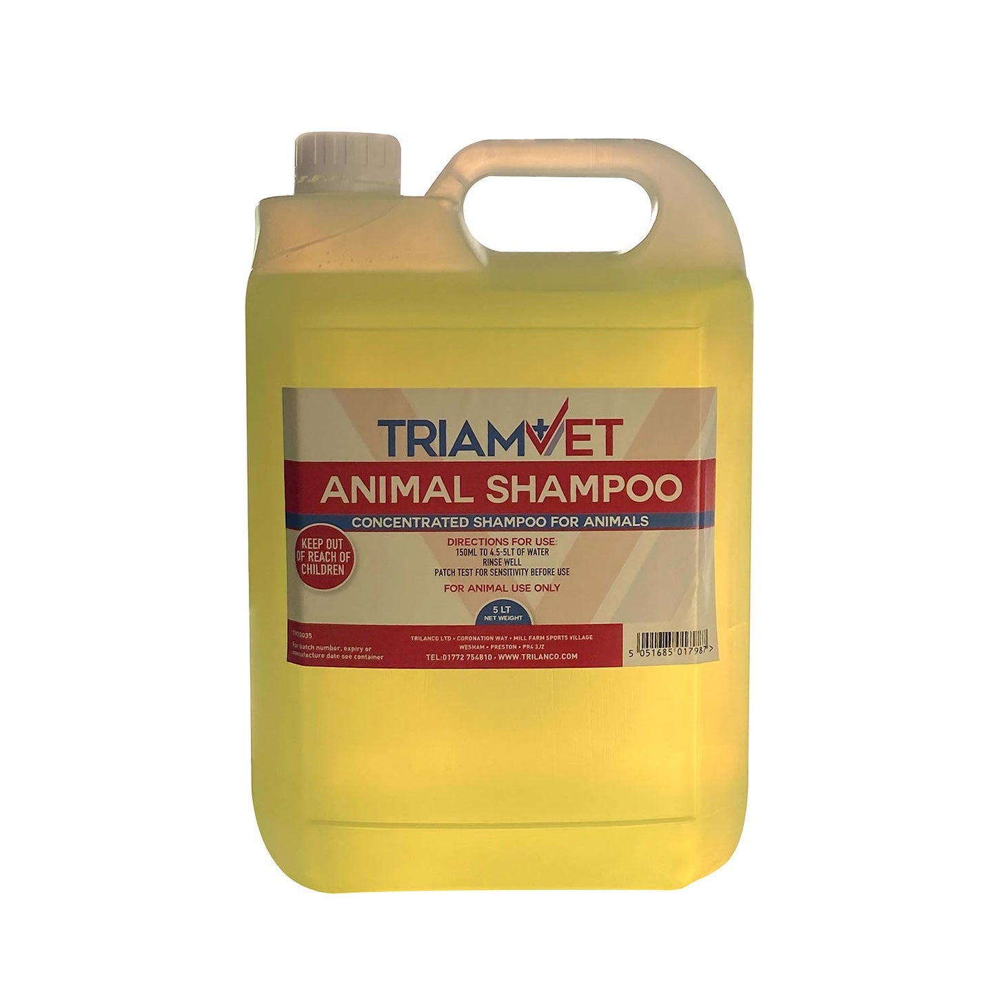 TriamVet Animal Shampoo CoconutBased Concentrated Formula for Pets