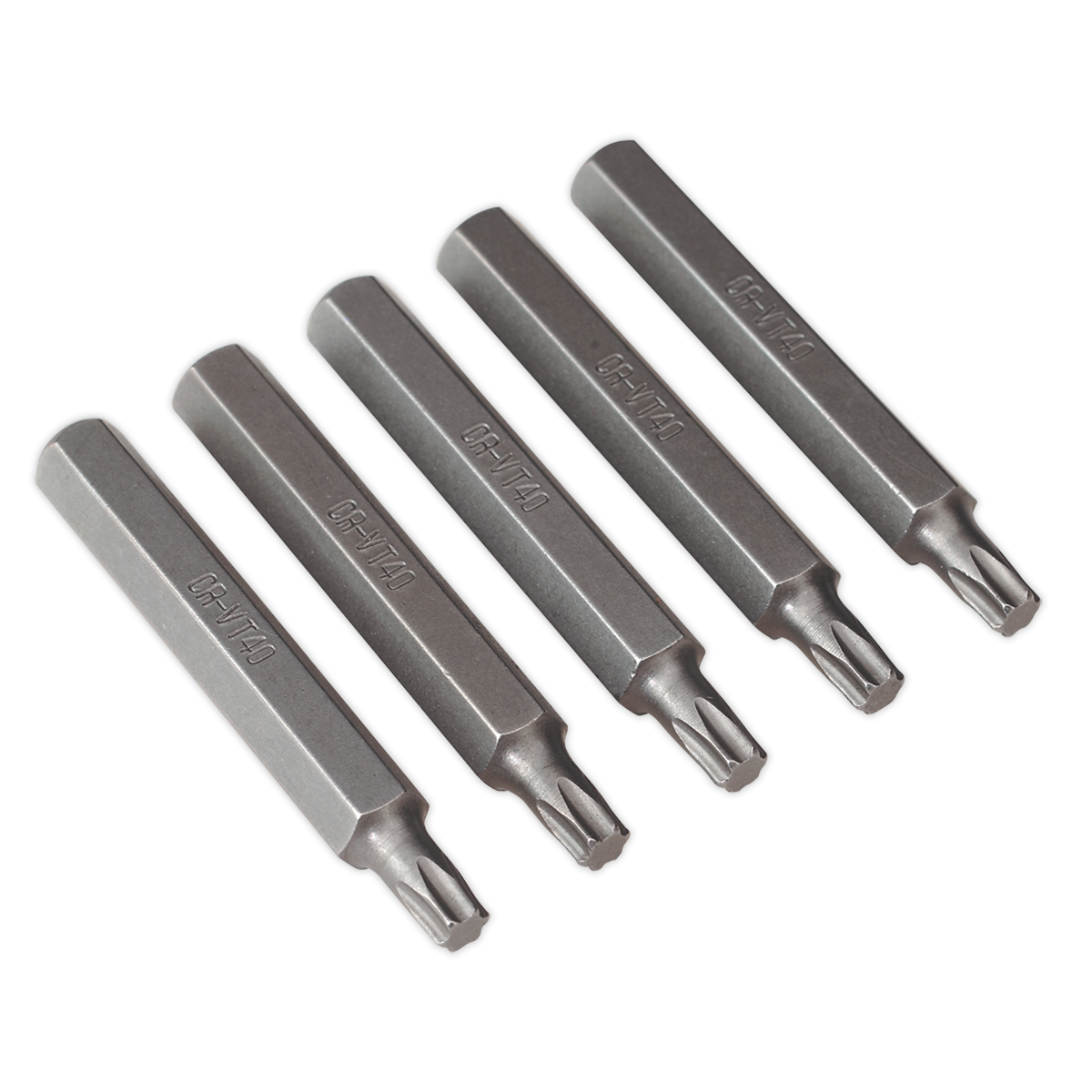 Sealey TRX-Star T40 Long Bit Pack of 5 Chrome Vanadium 75mm Professional Tools