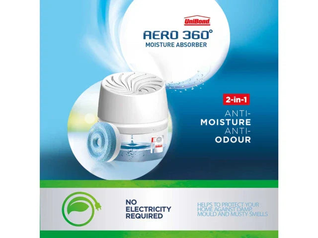 UniBond AERO 360º Compact Moisture Absorber with Odour Neutraliser 2-in-1
