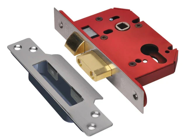 UNION StrongBOLT 22EU Euro Sashlock Stainless Steel 81mm for Timber Doors
