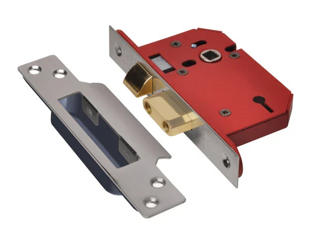 UNION StrongBOLT 2203S 3 Lever Mortice Sashlock Stainless Steel 81mm Visi