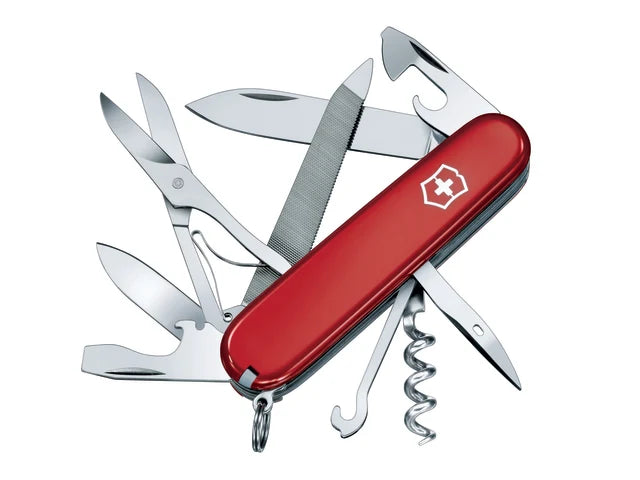 Victorinox Mountaineer Swiss Army Knife Red Multi-Tool 91mm with Blades & More