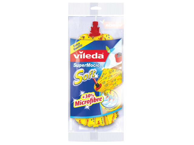 Vileda SuperMocio Soft Mop Refill 30% More Microfibre Machine Washable