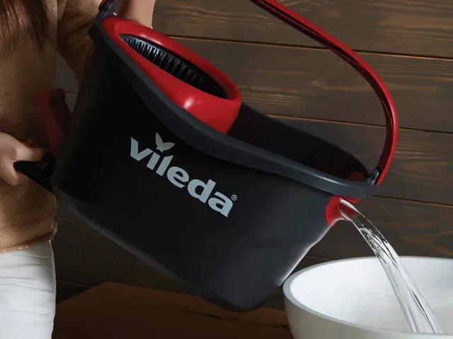 Vileda Turbo Spin Mop & Bucket Kit with Foot Pedal, Adjustable Handle